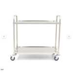  Καροτσάκι σερβιρίσματος από ανοξείδωτο χάλυβα - 2 ράφια